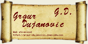 Grgur Dujanović vizit kartica